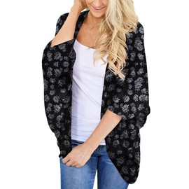 Hibluco Kimono for Women Beach Cover Up Chiffon Cardigan Floral Tops Loose Capes