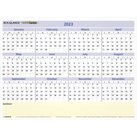 AT-A-GLANCE Calendario borrable 2023, planificador de pared de borrado en seco, QuickNotes, 16 x 12 pulgadas, mediano, reversible, mensual/anual (PM550B28)