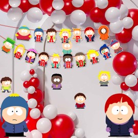 South Paark Happy Birthday Banner - Bold Party Decoration - Stylish Celebration Accessory - Durable & Reusable - Perfect for Events & Festive Gatherings