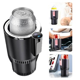 Kuashidai Car Cooler Warmer Cup 2-in-1 Smart Car Cooling and Heating Cup, -3~65°C Variable Temperature Control Practical Car Fridge Cooler