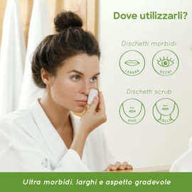 Dischetti struccanti lavabili in bambù | 16 dischetti struccanti riutilizzabili con sacchettino | Panni struccanti lavabili | Dischetti struccanti ecologici | Per tutti i tipi di pelle | Bambaw