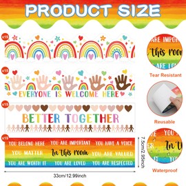 65 Feet Rainbow Welcome Message Theme Classroom Bulletin Board Border Bulletin Board Border Teacher Summer Classroom Decoration Home School