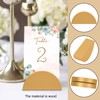 LOGJAM 24 Pcs Gold Wooden Table Number Holders, Elegant Table