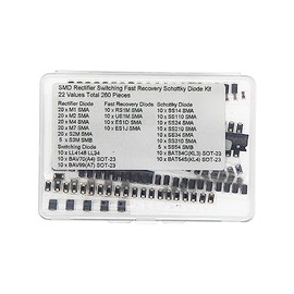 22 Values Total 260 Pieces SMD Rectifier Diode Fast + Recovery Diode + Schottky Diode + Switching Diode Kit