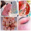 EBANKU Holographic Heart Nail Sequins, 3D Mixed Laser Heart Love