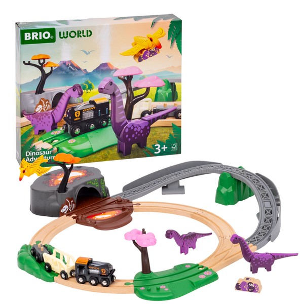 BRIO World Dinosaur Adventure Set - 21-Piece FSC-Certified - Wood