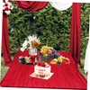 Mobestech 2pcs Boho Gauze Table Runner Romantic Decorative Table Cloth