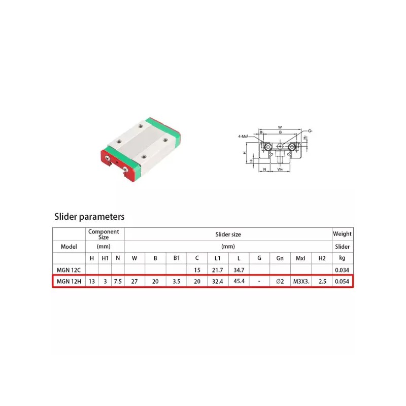 Product Detail Description Reference 3D 프린터 레일 및 CNC 기계