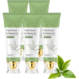 Gel Exfoliante Facial Té Verde Triple Enzima Peeling Suave Rostro (5pcs)