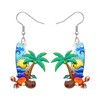 DALANE Acrylic Fun Exotic Hawaii Tropical Island Coconut Tree Earrings