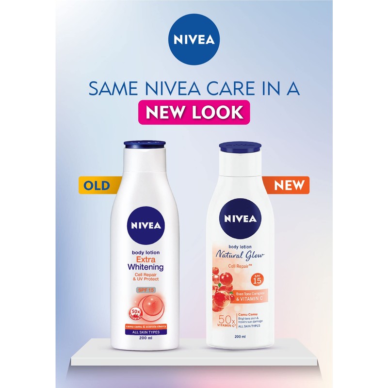 Nivea Natural Glow Cell Repair Body Lotion | With SPF