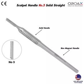 Oroax Corporation Surgical Scalpel Handle No 3 Dental Veterinary Stainless Steel Medical Knife - X1-Scalpel handle #3 STR
