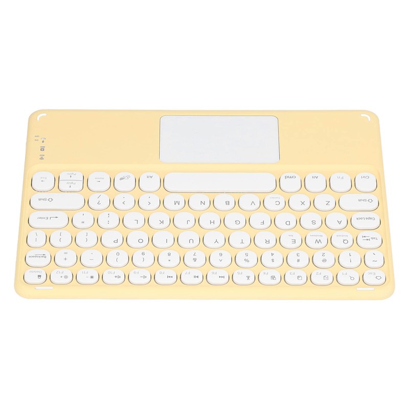 Touch Wireless Keyboard Round Keycaps Ergonomic Design Ultra Thin Smart