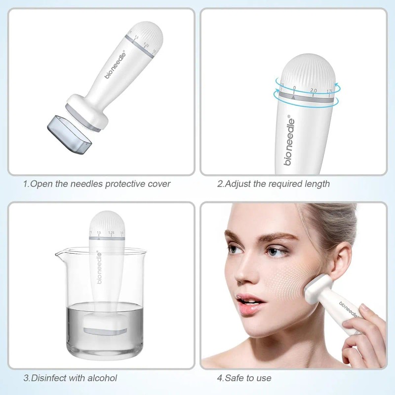 Shzhdikun Tamaño De Microagujas Ajustable 0-2 Mm Para Cabello Y