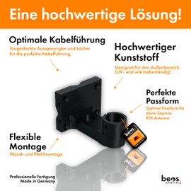 BEOS ® Premium Wall Mount for Segway Navimow Antenna - Compatible with Segway Navimow Robotic Rtk Antenna | H Series | I Series | X3 Series |