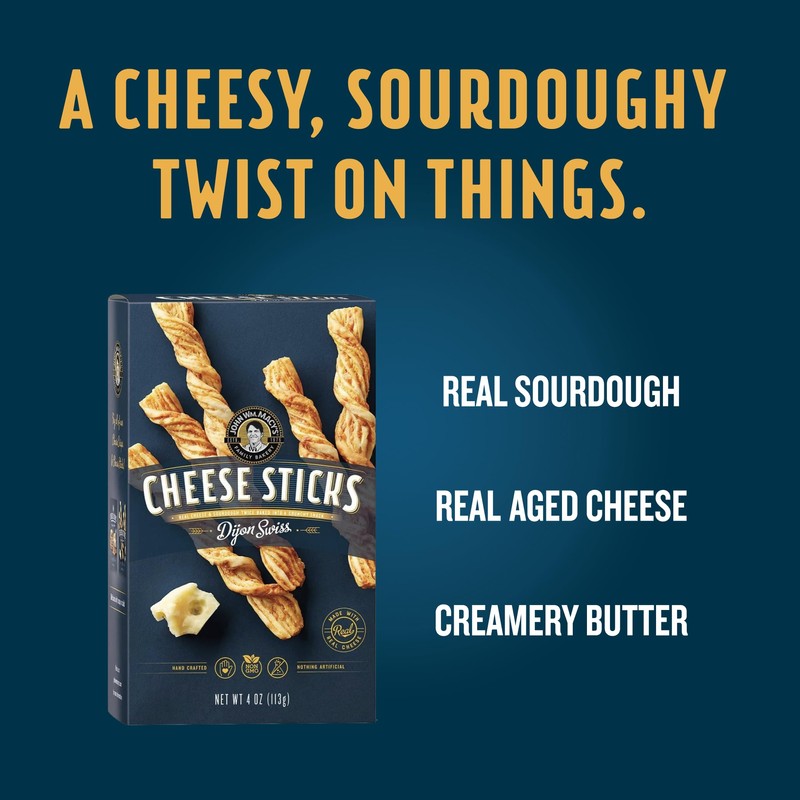 John Wm. Macy - Dijon Swiss CheeseSticks - Hand Crafted,