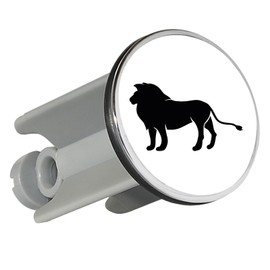 Huuraa Washbasin Plug Lion Silhouette Gift 4 cm Height Adjustable 6.5 to 8.5 cm Lion Gift Idea