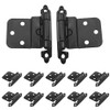 Bestgle 10 Pcs Overlay Door Cupboard Hinges, Metal Semi-Concealed Cupboard