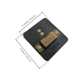 MEEBOY handemade Leather Tape Measure Holder with Belt Clip,Men's Leather Tool Pouch (Black)