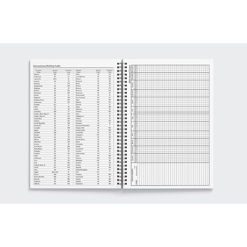 2022 A5 Week to View Hardback Wiro Bound Diary Planner