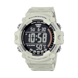 Casio Illuminator 10-Year Battery LED Back Light 5-Alarm Chronograph Digital Watch AE1500WH-8B2V