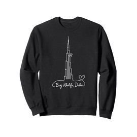 Burj Khalifa Dubai UAE Signature Heart Art – Souvenir Sweatshirt