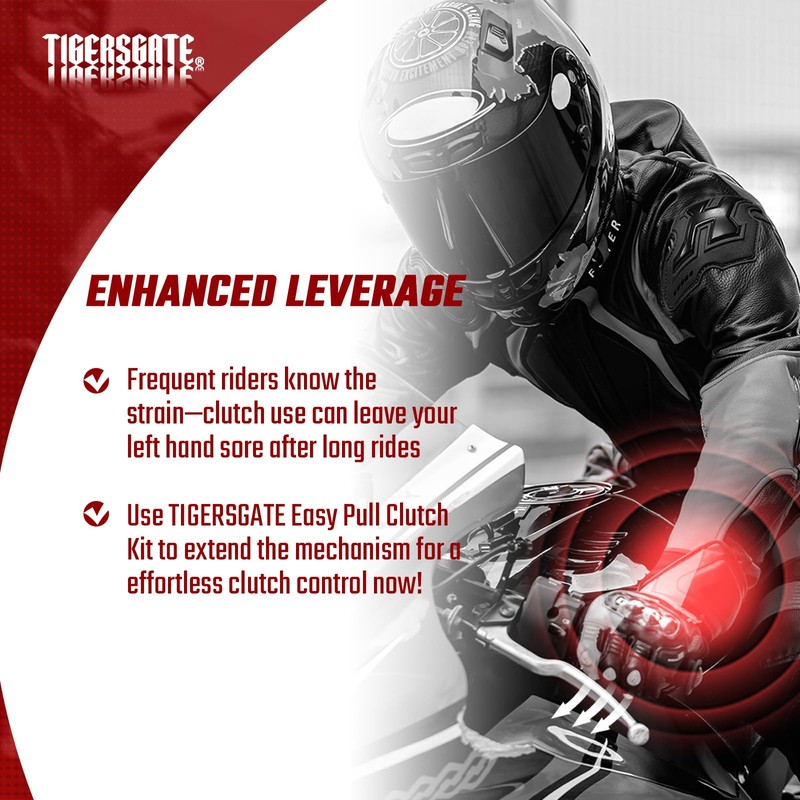 TIGERSGATE Twin Cam Easy Pull Clutch Lever Kit Designed for