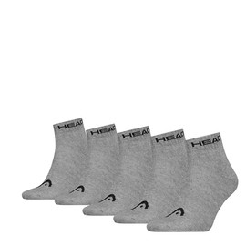 HEAD All Sports Quarter, Mid Grey Melange, 39-42 (Pack of 5)