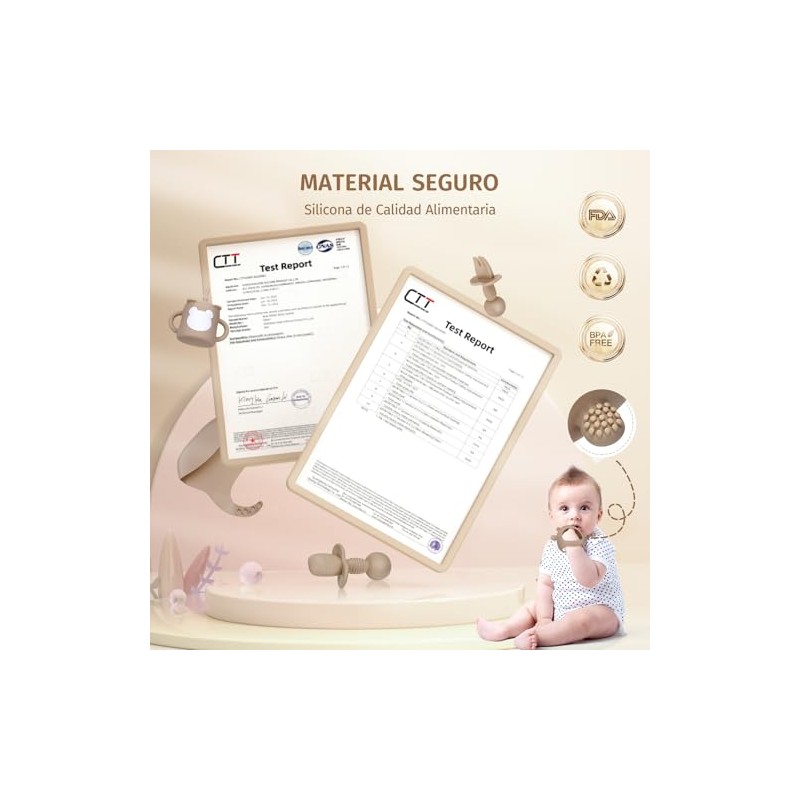PERRYHOME 12pzs Platos para Bebés Silicon, Set de Vajillas Silicona