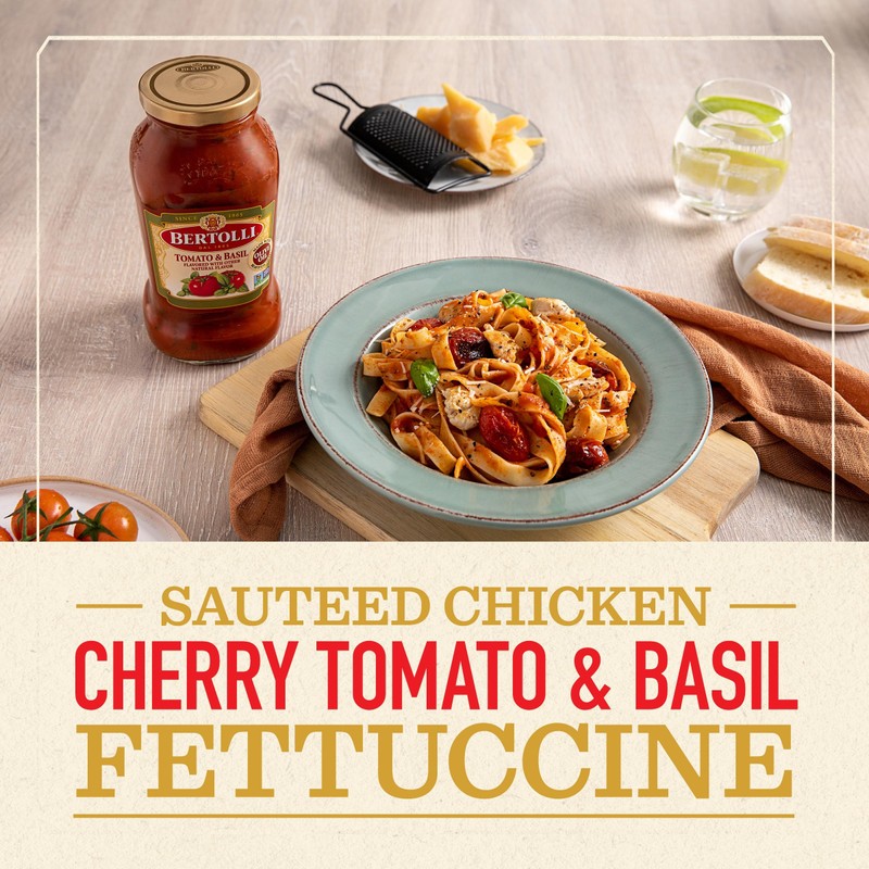 Bertolli Pasta Sauce with Tomato and Basil, Spaghetti Tomato Sauce,
