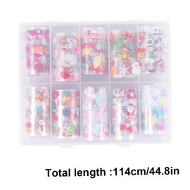 ABOOFAN 30rolls Christmas Nail Art Stickers Chic Decorative Nail Supplies for Festive Designs for Christmas Parties Enthusiasts