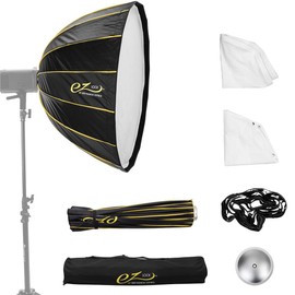 Glow EZ Lock 48" Deep Parabolic Quick Softbox, 16-Sided Parabolic Softbox Opens Up and Closes Down Umbrella Style