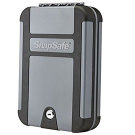 SnapSafe Treklite Key Lock Box - Polycarbonate Portable and Lightweight Gun Lock Box - With Keyed Lock and Foam Lining - Ideal for Travel, TSA Approved - XL, Black, 10 x 7 x 2 Inches
