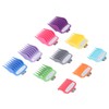 10 Sizes Hair Clipper Combs Guides Professional Colorful Number Coded