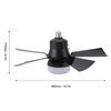 Socket Fan Light, Ceiling Fans with Lights and Remote, 3