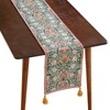ISAENNE Designer French Elegant Linen Table Runner 118 Inches, Colorful