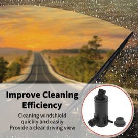 ACROPIX Windshield Washer Pump W/Grommet Windshield Washer Fluid Pump Fit for Toyota Camry Tacoma for Hyundai Elantra Sonata No.853300K011 - Pack of 1