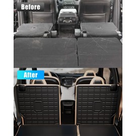 Dattumar Back Seat Cover Protector Compatible with 2018-2025 Ford Expedition Lincoln Navigator 7-Seater (Not Fit 8 Seats) Kick Mats All Weather 2024 Expedition Accessories (2nd Row Backrest Mats)