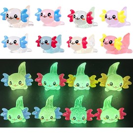 Trifletopia 16PCS Mini Resin Animals - Glowing Hexagonal Dragon Figurines - Mini Animal Figures for DIY Crafts - Dollhouse & Garden Landscape Decorations