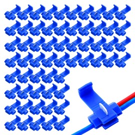 Electric Wire Connectors,60PCS Blue Solderless Electrical Connectors 18-14 AWG Quick Splice Electrical Wires Connector Cold Pressed Insulated Wires Crimp Connector