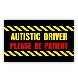 SODAVA [7.5"x4.5"] Autistic Driver Please Be Patient Magnet, Funny Student Driver, Gen Z, Meme, Car Magnet, Truck Fridge Magnetic Stickers Decal Bumper Magnet, Birthday Gift for Her Him