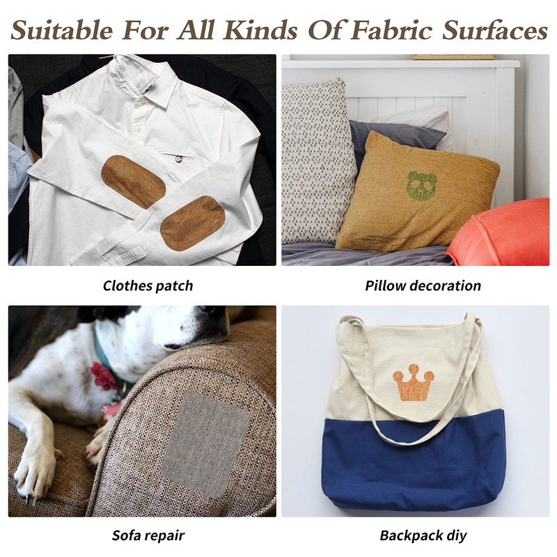 King Mountain Premium Linen Fabric Iron-on Repair Patch, Inside&Outside 3"x60"