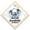 Smiling Baby Elephant Grandchild On Board Sign, Baby On Board