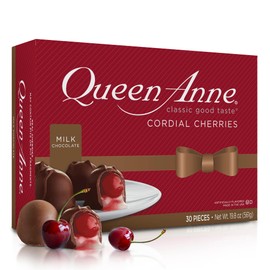 Queen Anne Milk Chocolate Covered Cordial Cherries | 19.8 oz | 30 Piece Gift Box | Whole Cherry Sweet Creamy Fruity Flavor