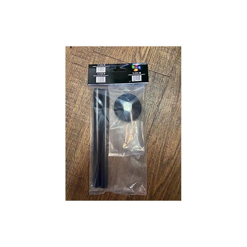 Radiator Pipe Covers & Collars Pair- Black 15mm Pipe Shroud