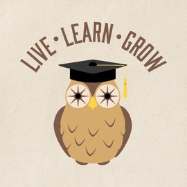 CafePress Live Learn Grow Tote Bag Reusable Natural Beige Canvas Shopping Bag