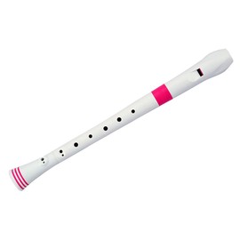 NUVO Soprano Recorder, German Style Recorder White/Pink FGREPKJP White/Pink [Exclusive Case, Finger Chart]