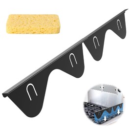 2 PCS Cooker Gap Filler,Stove Gap Cover,Stove Counter Gap Cover,Stove Gap Filler,Bring a Compressed Sponge,Reusable,Easy to Clean Stove,Suitable for Cooktops (Matte Black)