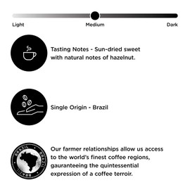 Peet's Coffee Single Origin Brazil, Medium Roast Ground Coffee, 18 Ounce