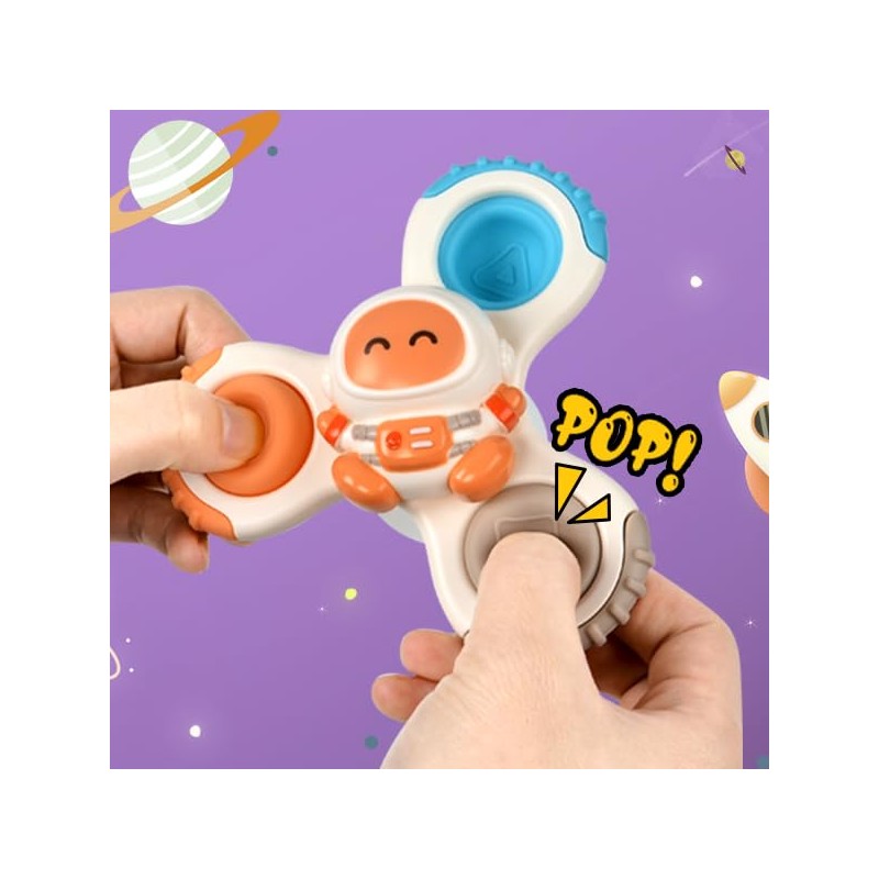 Hand Spinner Baby Bath Toy 0 Years Old with Suction